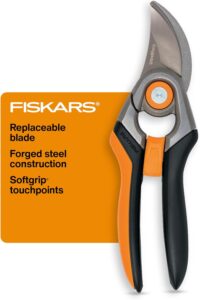 Fiskars Softgrip Forged Pruner with Replaceable Blade - Rust Resistant, Low-Friction Coating - Precision Ground Steel Blade Stays Sharp Through Heavy Yard and Garden Use