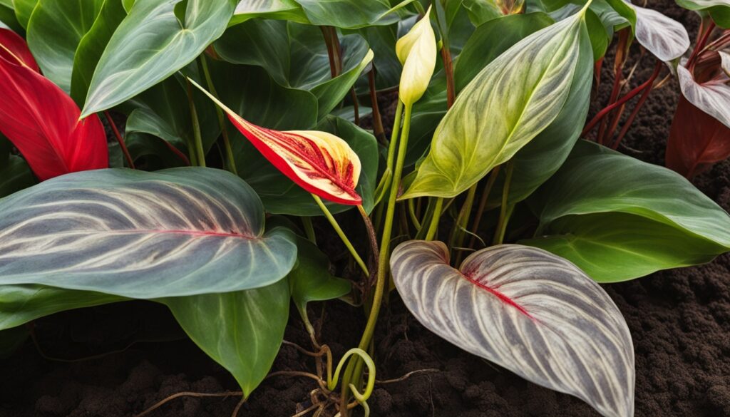 stunted anthurium growth