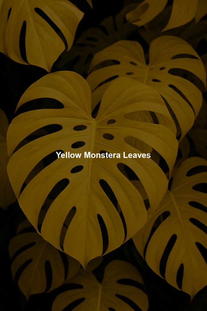 Yellow Monstera Leaves